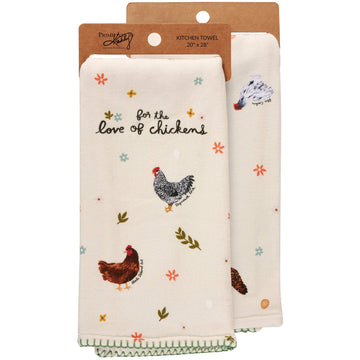 Primitives by Kathy Primitives by Kathy - Love Of Chickens Kitchen Towel